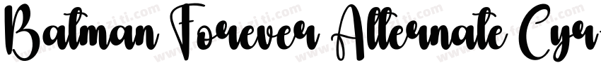 Batman Forever Alternate Cyr字体转换